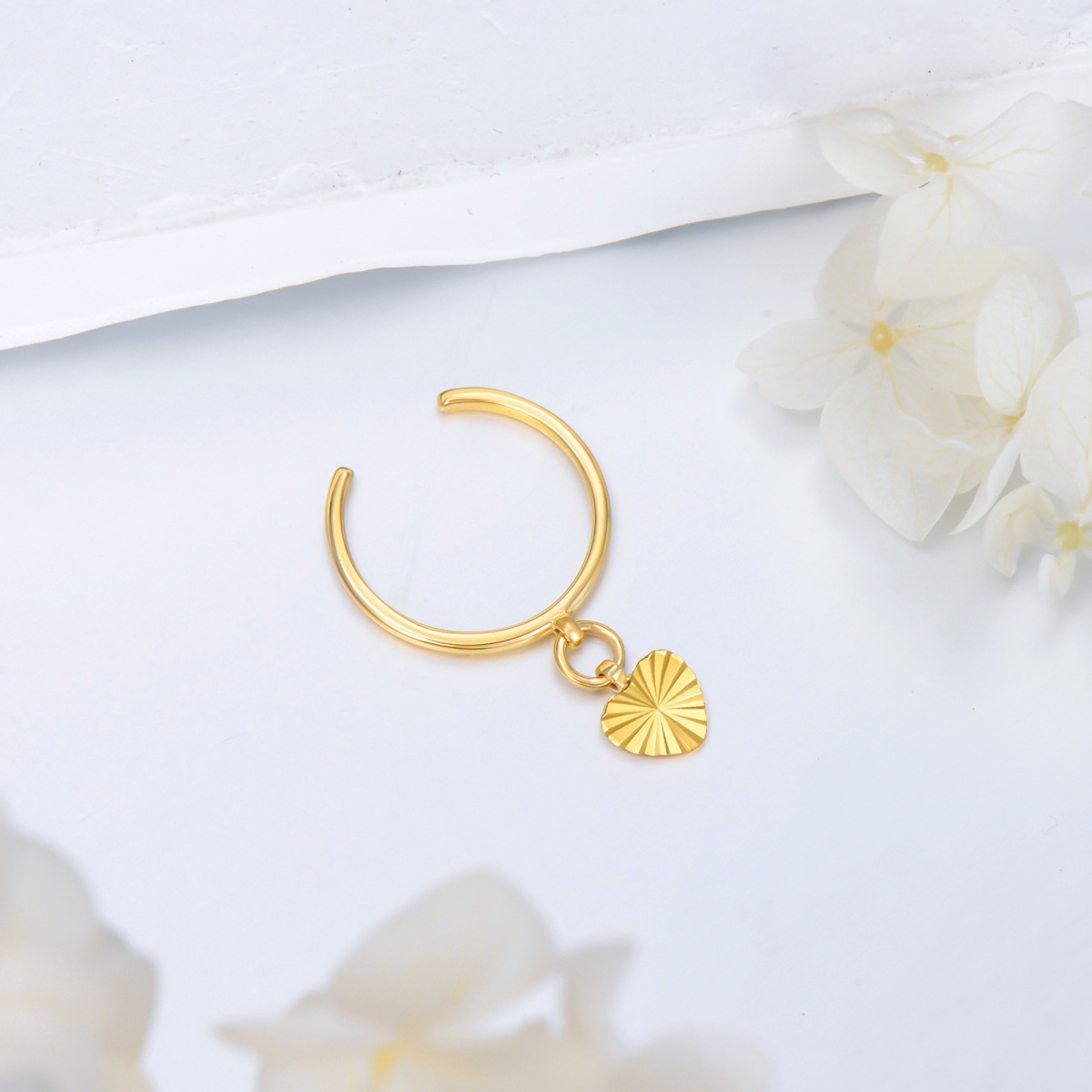 Zehenring aus 14 Karat Gold mit Herz-3