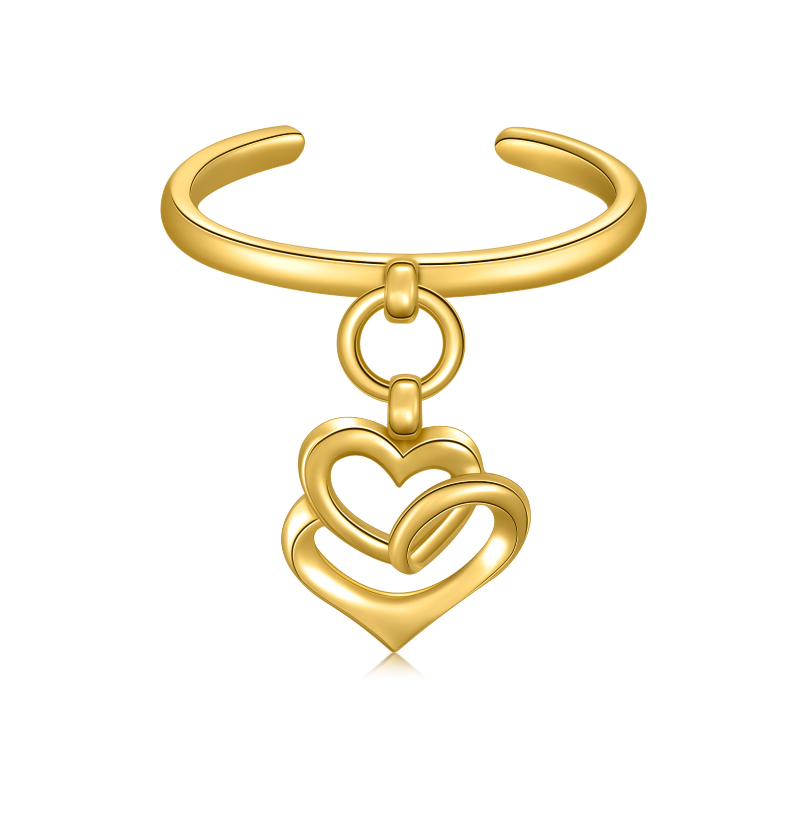 14K Gold Heart Toe … - image