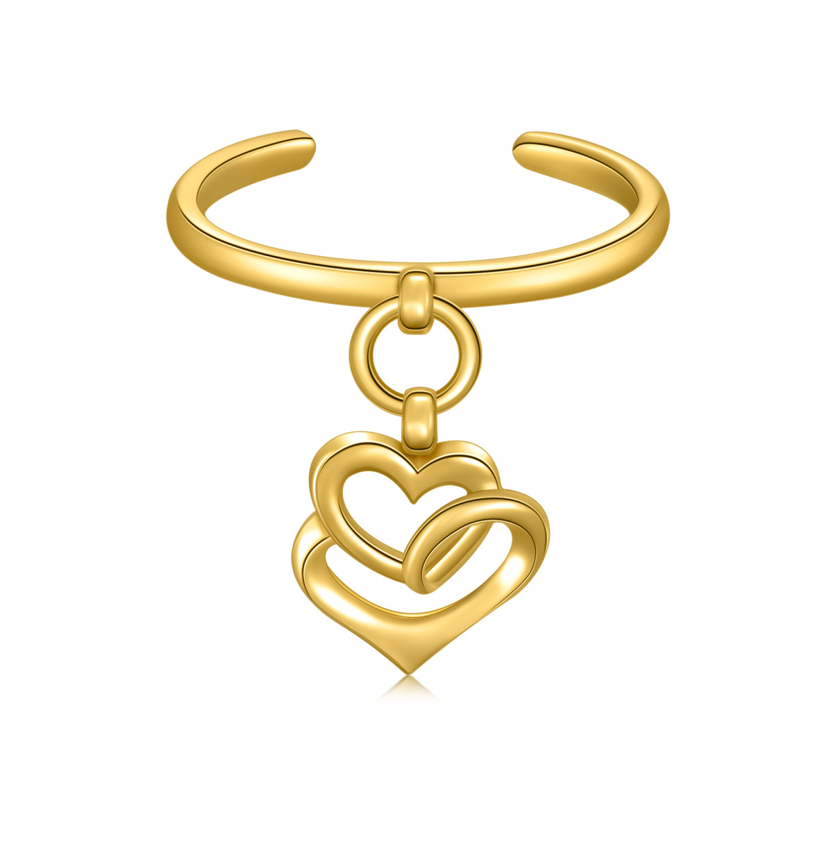 10K Gold Heart Toe Ring-1