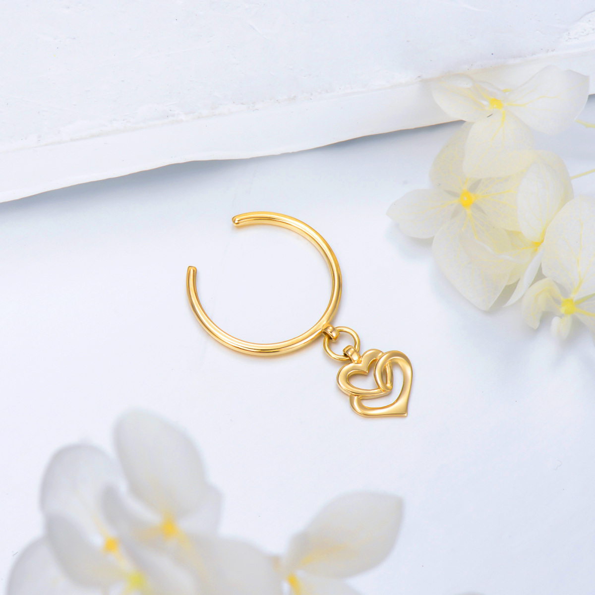 Zehenring aus 14 Karat Gold mit Herz-3