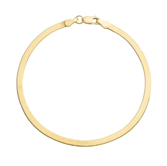 Łańcuszek na kostkę w jodełkę ze złota 14K 1,5 mm