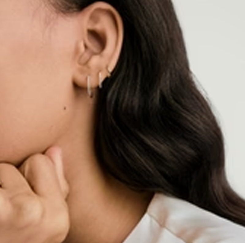 Pendientes de aro de oro de 18 quilates-2