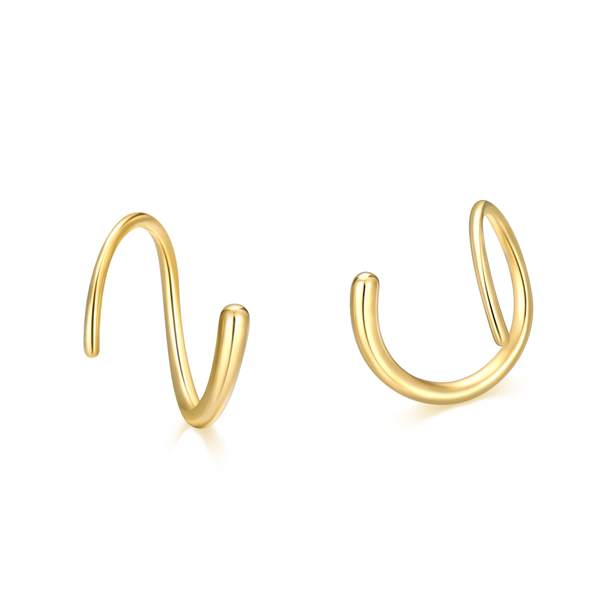 18K Gold Hoop Earrings-1