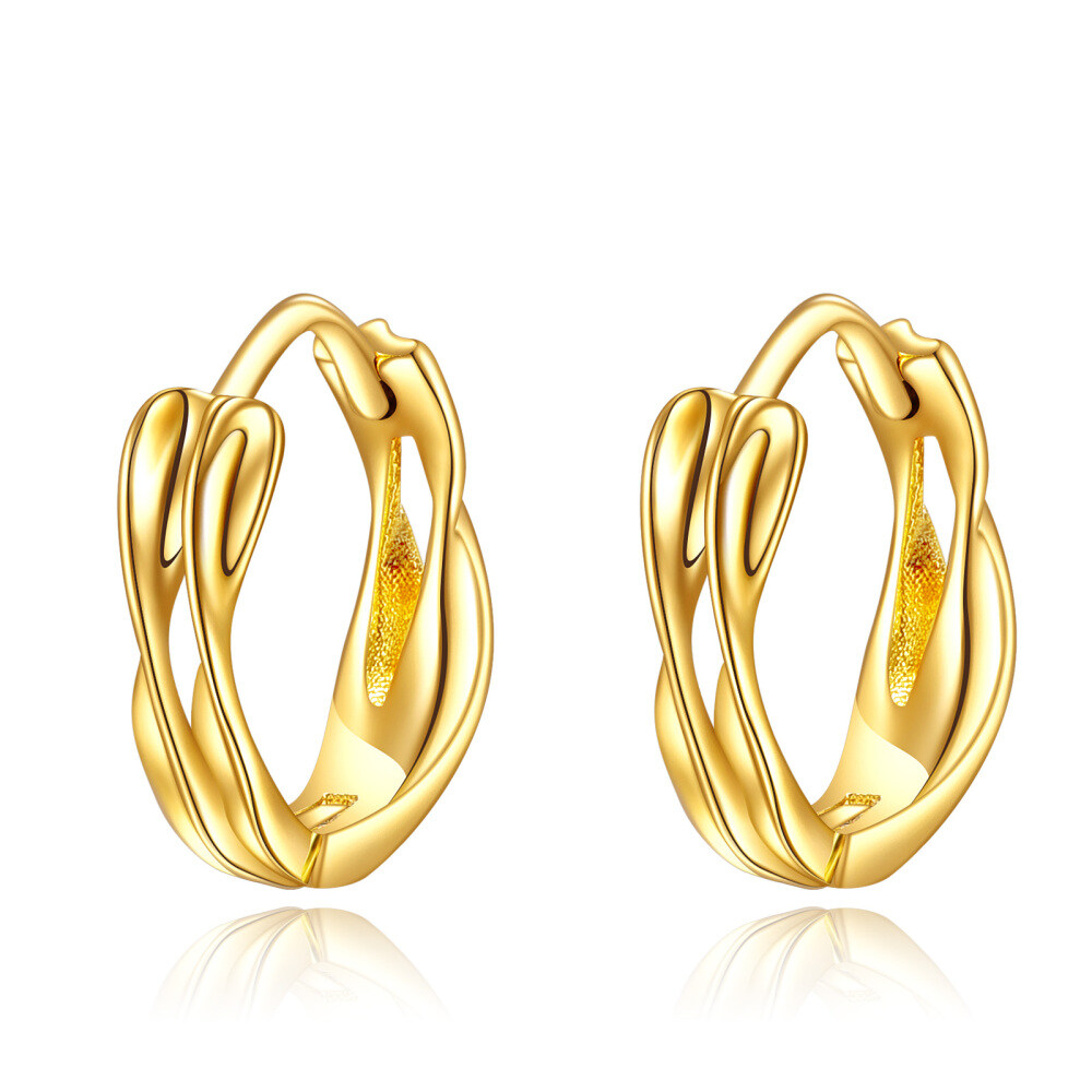 10K Gold Hoop Earrings-1