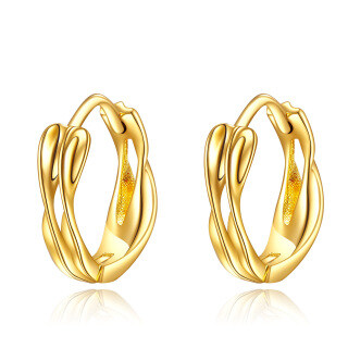 10K Gold Hoop Earrings-15