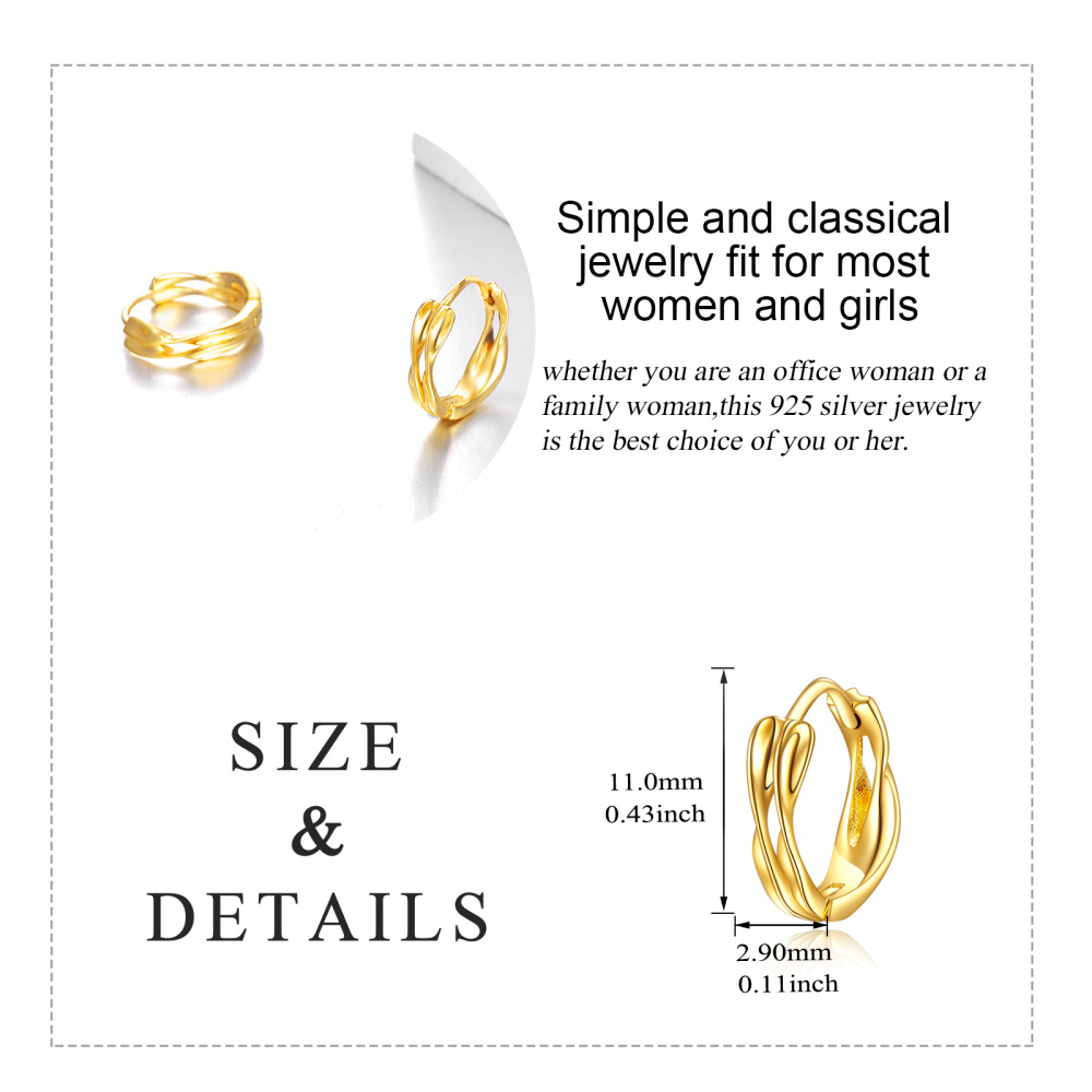 10K Gold Hoop Earrings-6