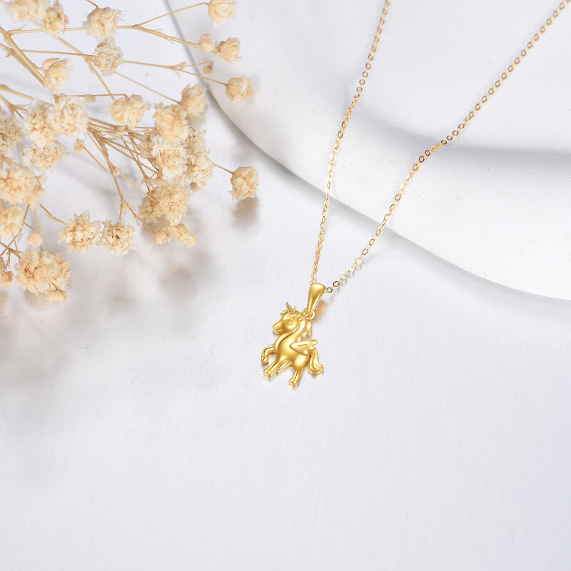 قلادة القُطَّة الذهبية من عيار 14K-3