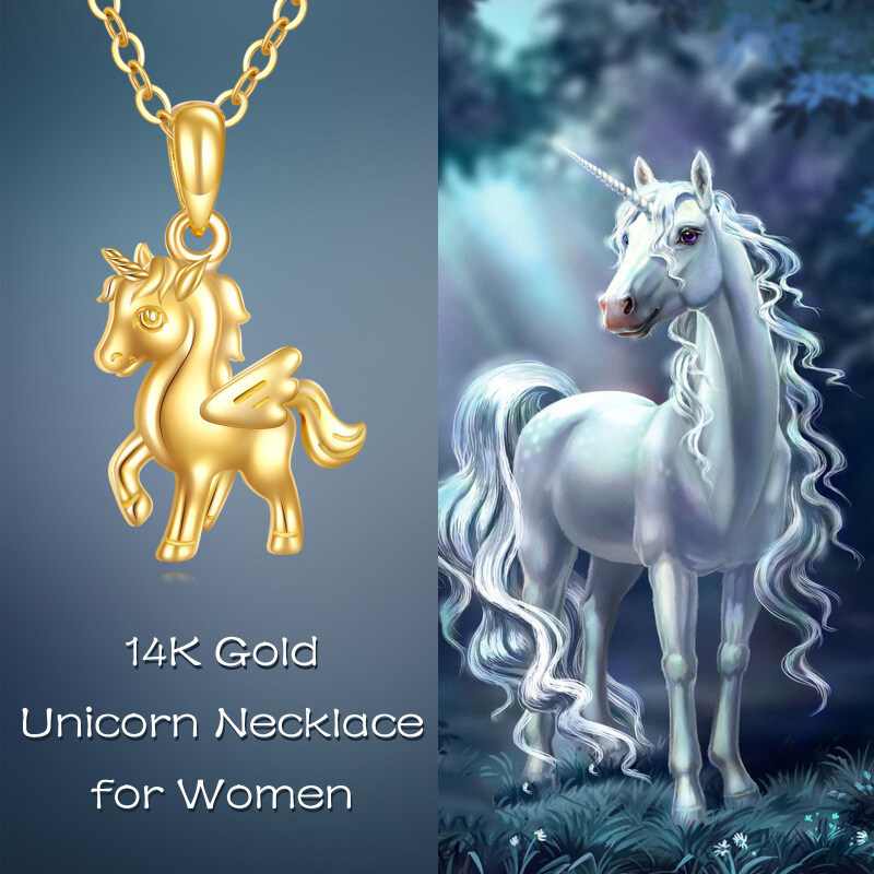 قلادة القُطَّة الذهبية من عيار 14K-5