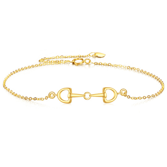 10K Gold Horseshoe Charm Bracelet