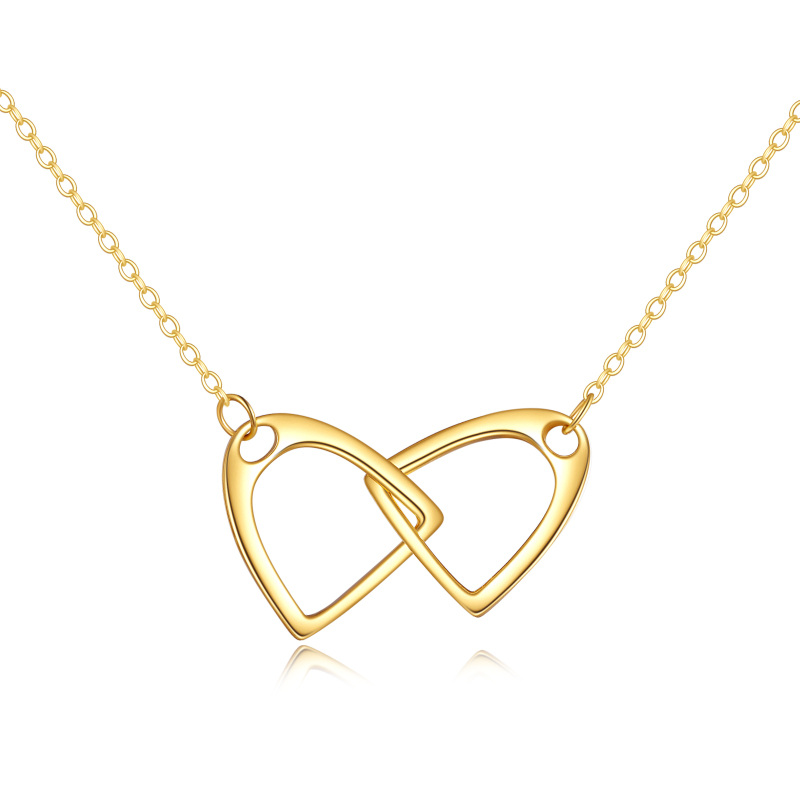 Collar con colgante de herradura de oro de 14 quilates-1