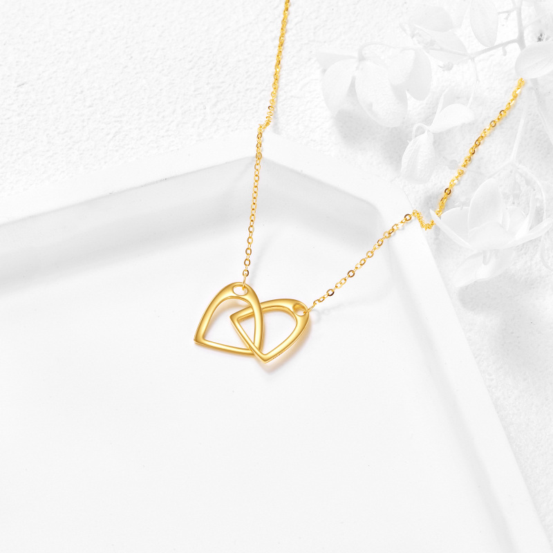 Collar con colgante de herradura de oro de 14 quilates-4