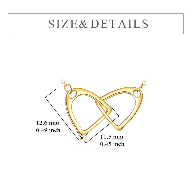 Collar con colgante de herradura de oro de 14 quilates-5