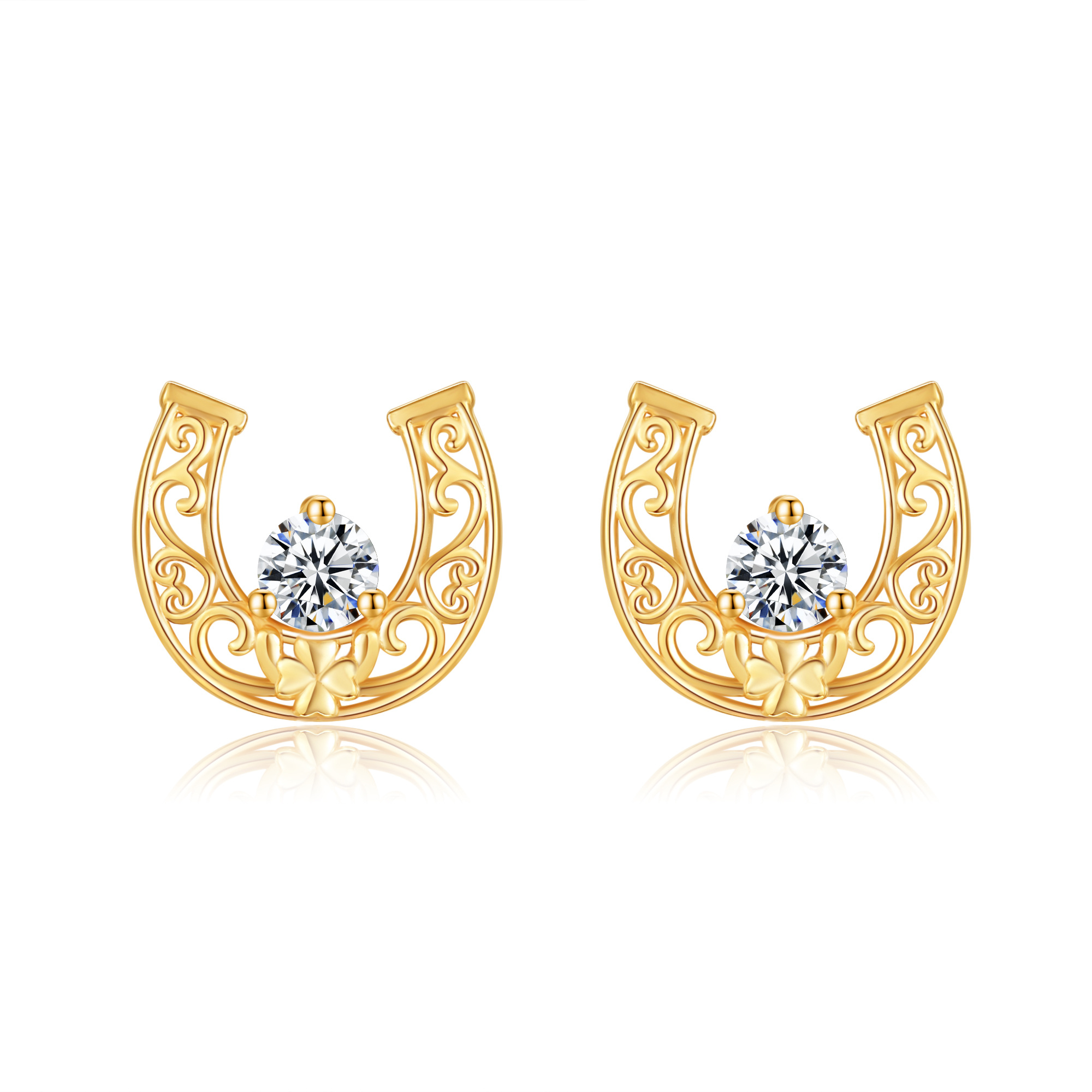 14K Gold Cubic Zirc… - image