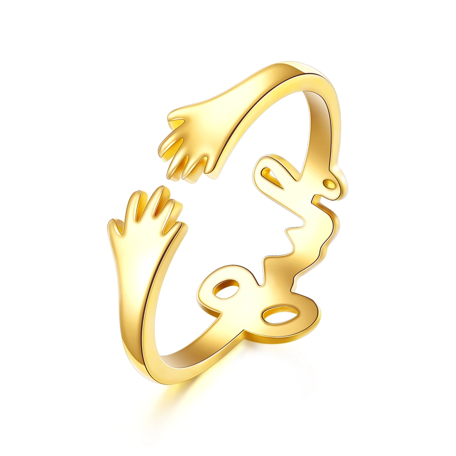 14K Gold Hug Open R… - image