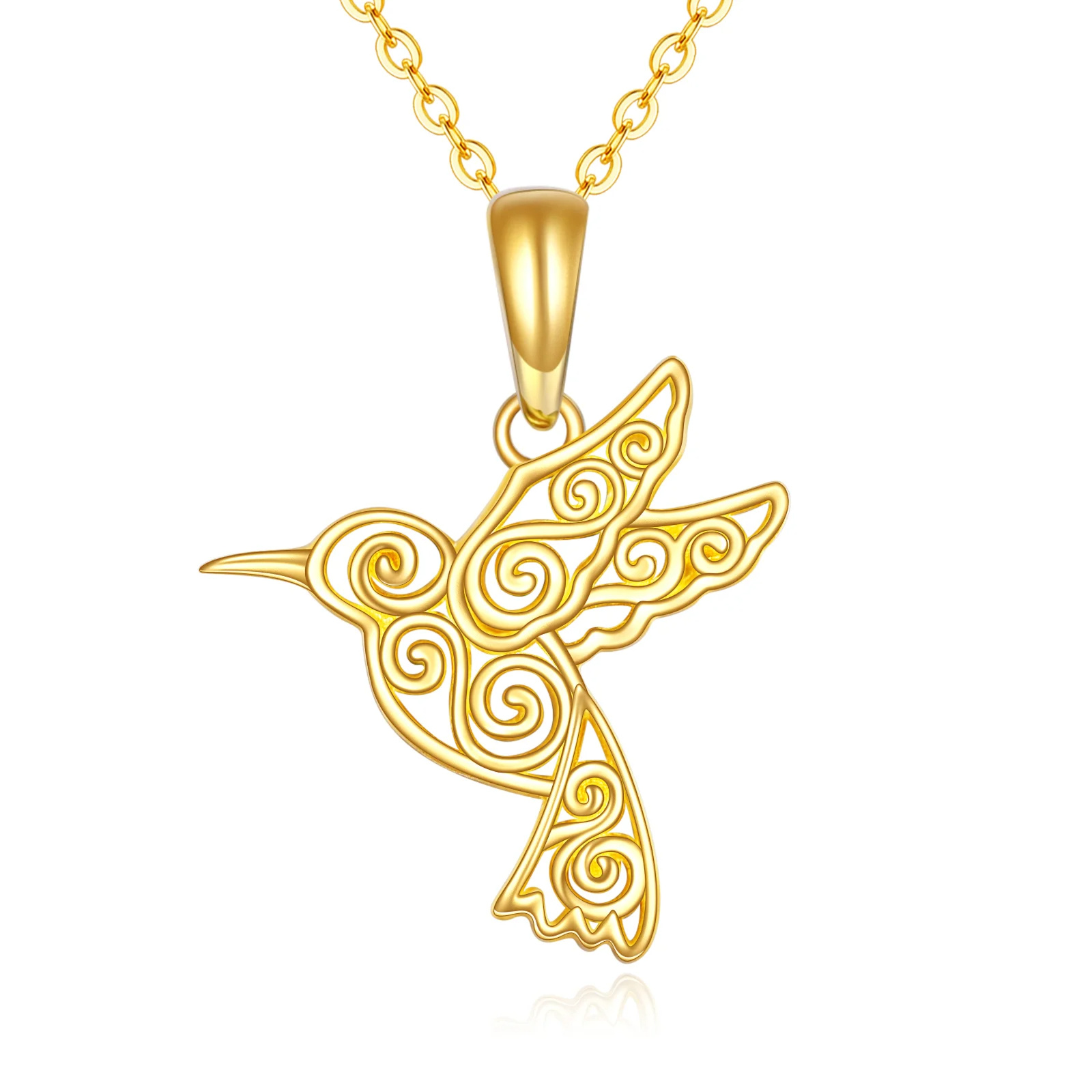 14K Gold Hummingbir… - image