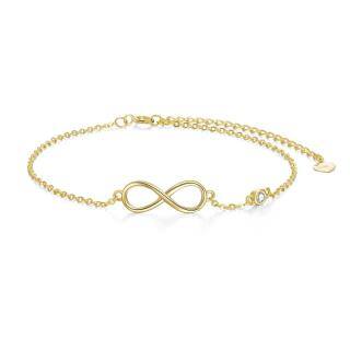 10K Gold Infinity Symbol Charm Bracelet-52