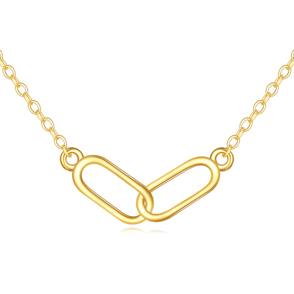 10K Gold Infinity Symbol Pendant Necklace-1