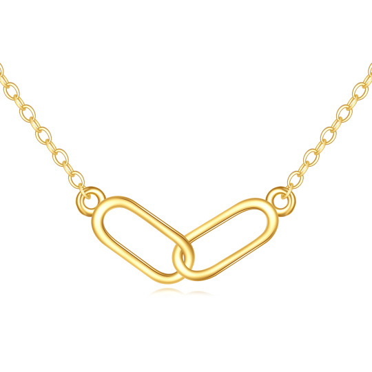 Collana con ciondolo con simbolo dell'infinito in oro 14K