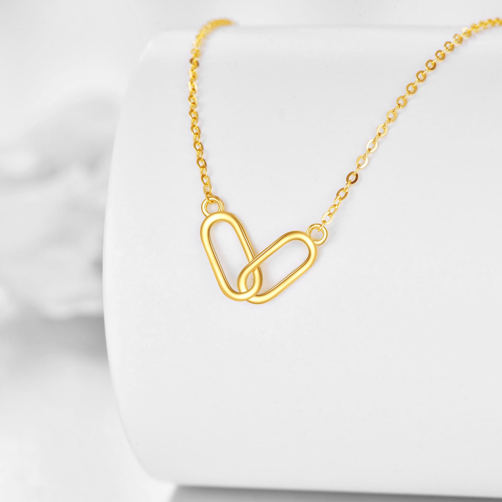 10K Gold Infinity Symbol Pendant Necklace-3