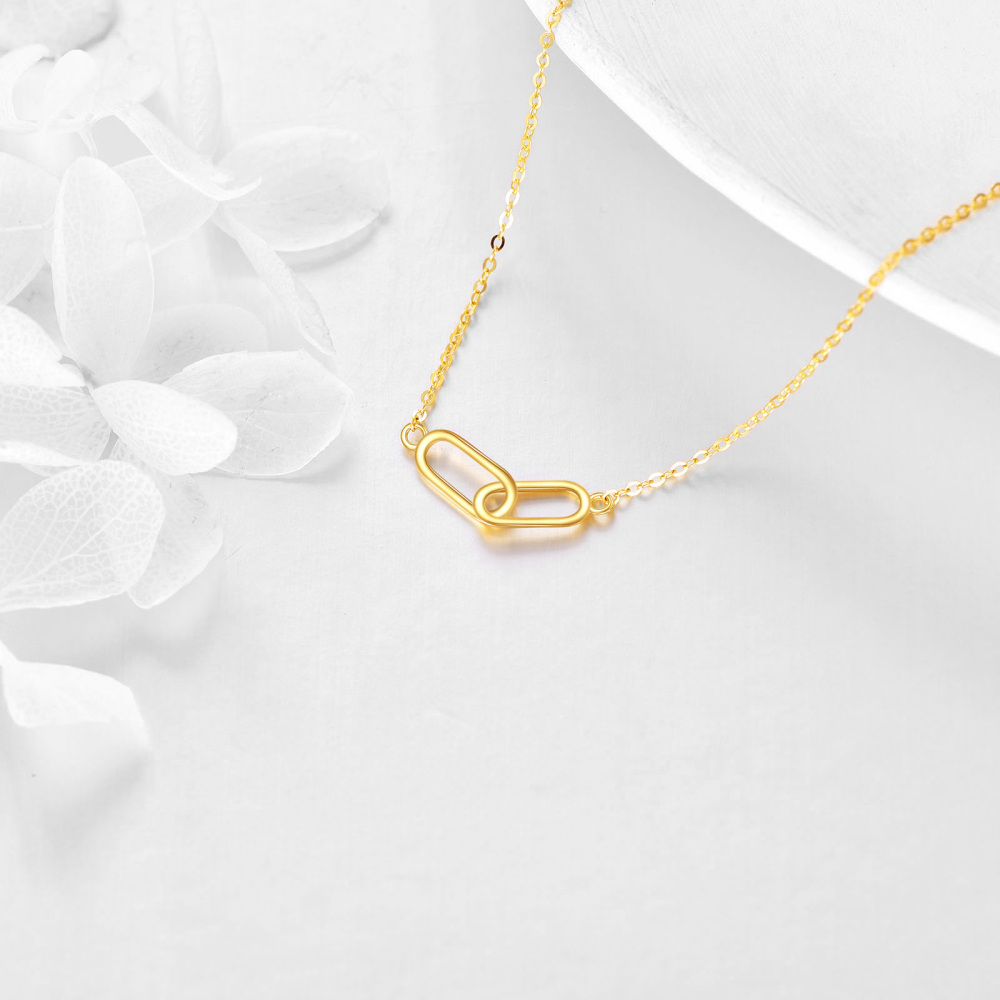 10K Gold Infinity Symbol Pendant Necklace-4