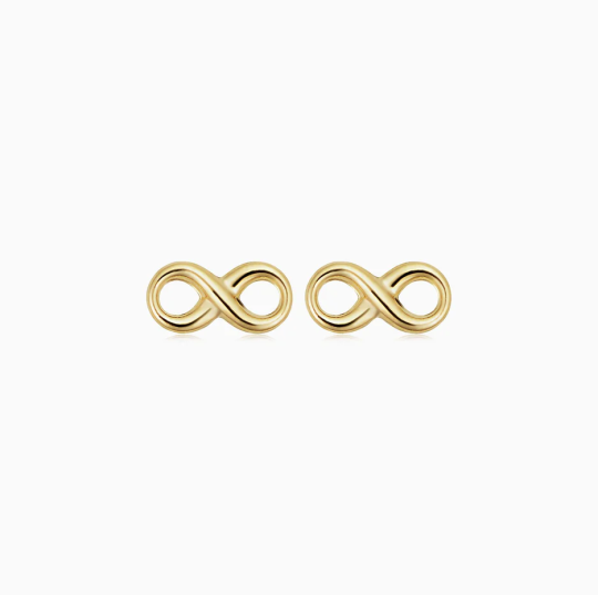 Ohrstecker mit Unendlichkeitssymbol aus 14 Karat Gold