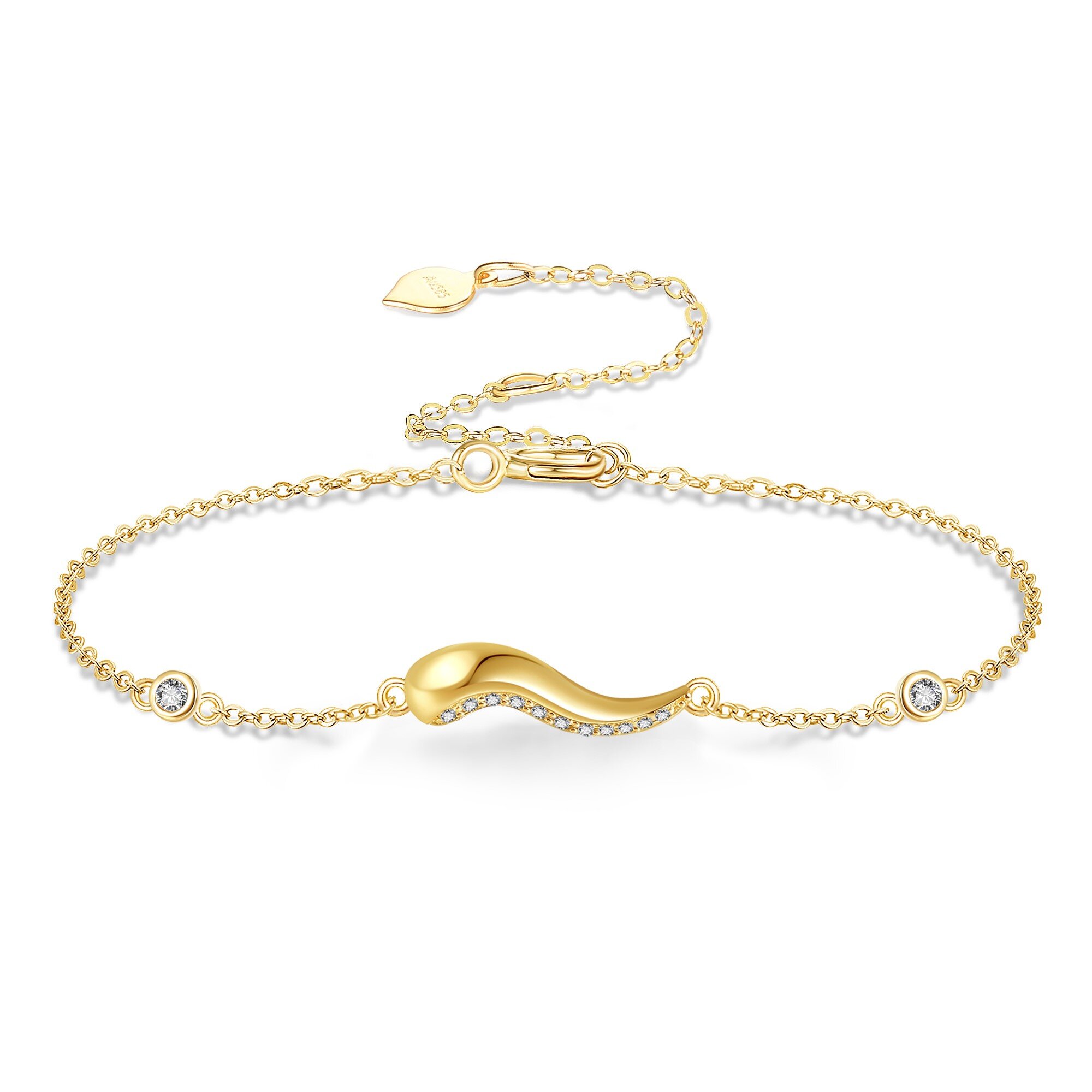 14K Gold Cubic Zirc… - image