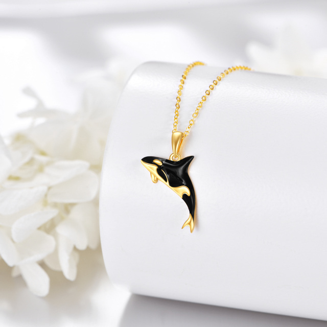 Collar Colgante Orca Oro 14K-3