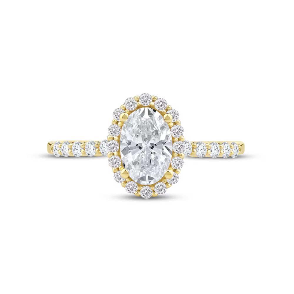 10K Gold 1.25 to 3.75 CT.T.W. Oval Lab Created Diamond Custom Engagement Ring D Color VVS1-VS1 Clarity 3EX IGI Certified-1