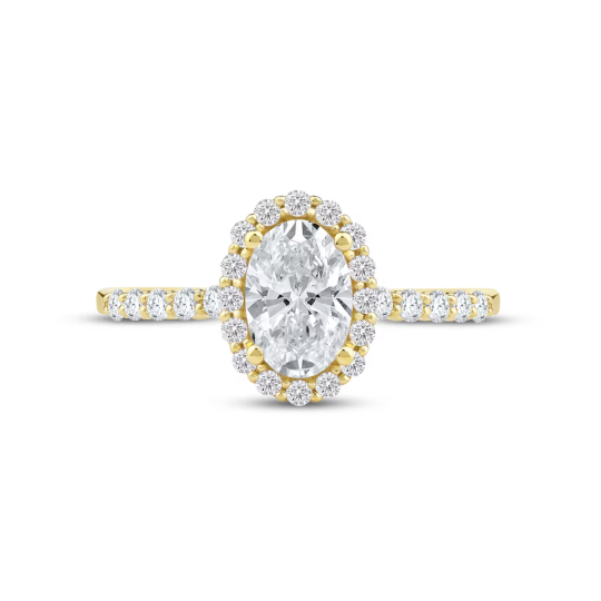 10K Gold 1.25 to 3.75 CT.T.W. Oval Lab Created Diamond Custom Engagement Ring D Color VVS1-VS1 Clarity 3EX IGI Certified