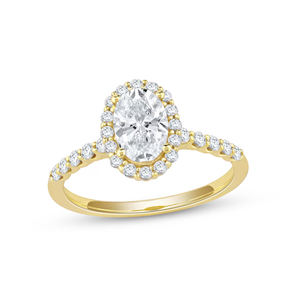 10K Gold 1.25 to 3.75 CT.T.W. Oval Lab Created Diamond Custom Engagement Ring D Color VVS1-VS1 Clarity 3EX IGI Certified-2