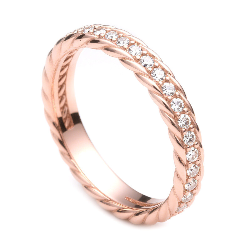 14K Gold Lab Diamonds Custom Wedding Band-5