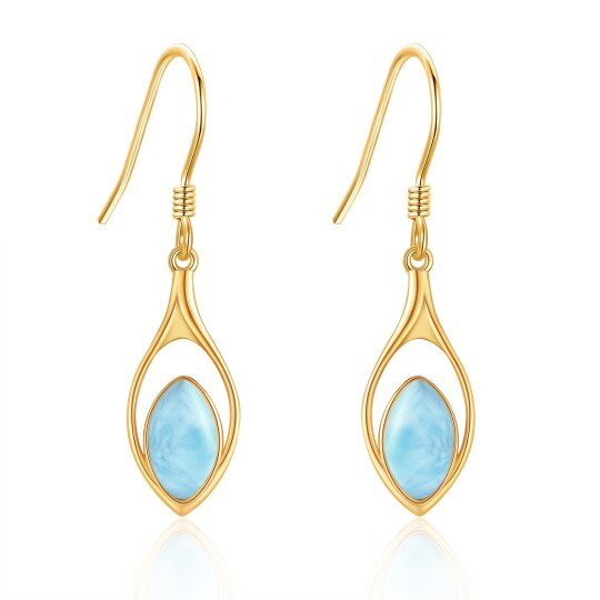 14K Gold Lablagite Drop Earrings