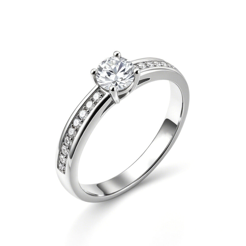Anillo de Compromiso Personalizado de Oro 14K con Diamantes de Laboratorio-4