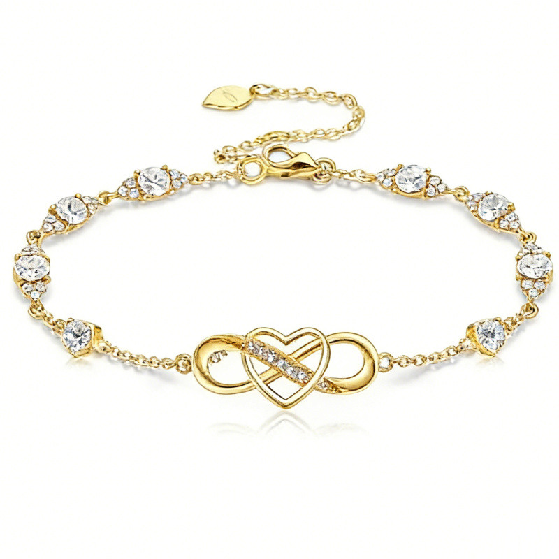 14-Karat-Gold-Labor-Diamanten-Unendlichkeitssymbol-Charmband-3