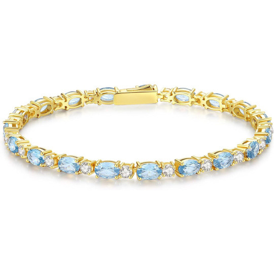 10K Gold Laboratory Diamonds & Personalized Birthstone Tennis Bracelet