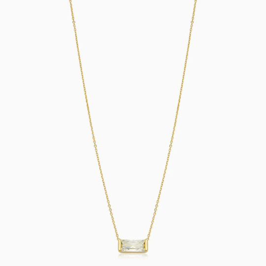 10K Gold Laboratory Diamonds Square Cable Chain Necklace