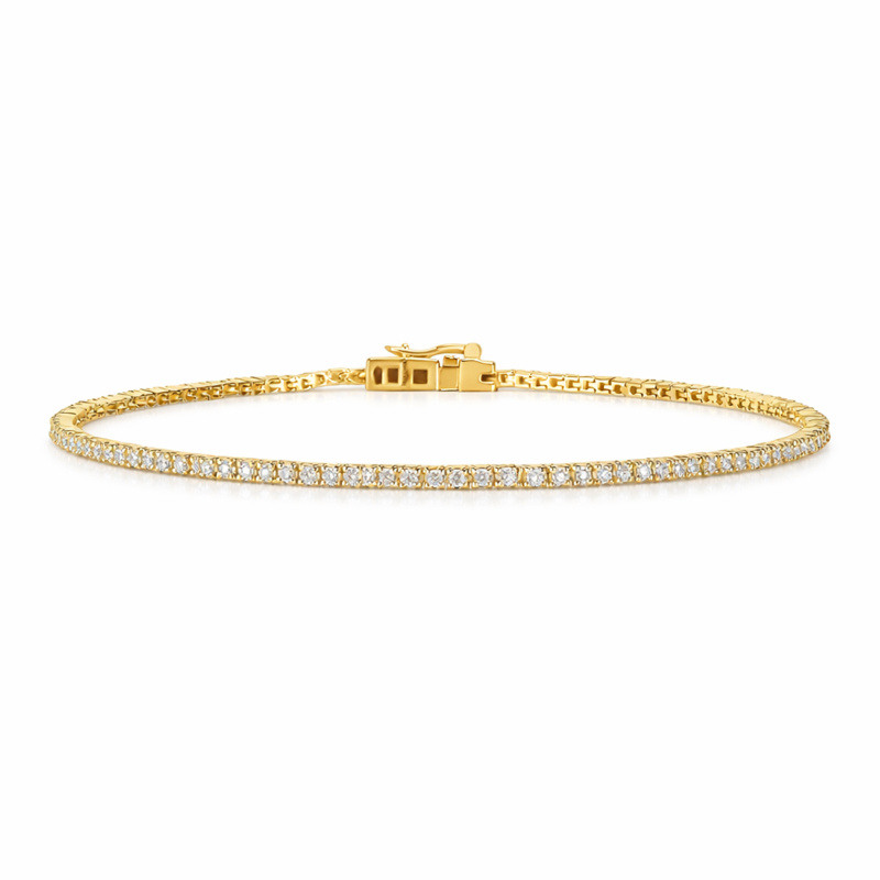 Pulsera de Tenis de Oro de 14 Quilates con Diamantes de Laboratorio-1