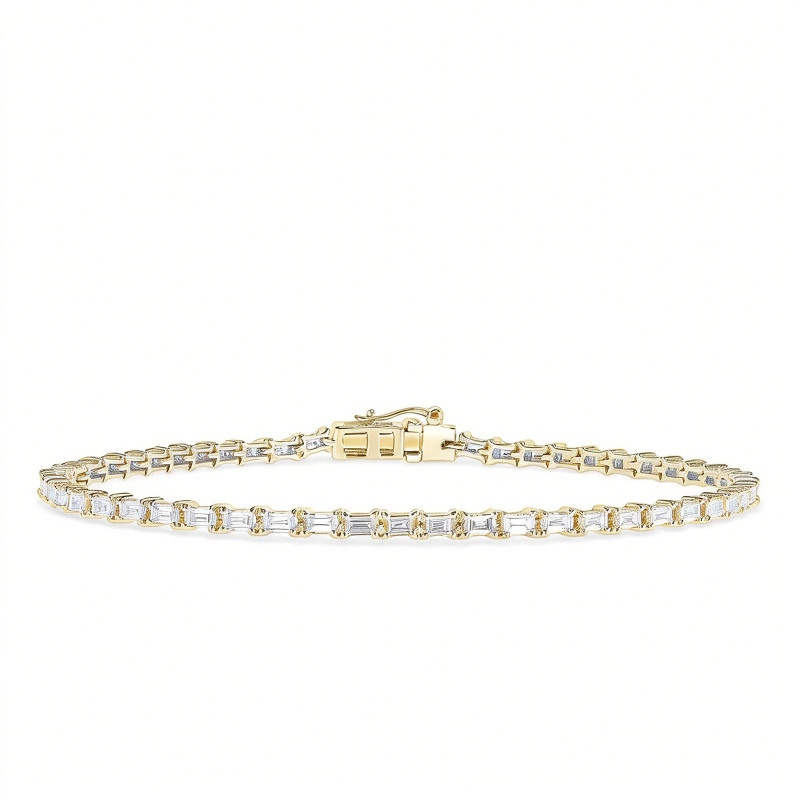 Pulsera de Tenis de Oro de 14 Quilates con Diamantes de Laboratorio-1