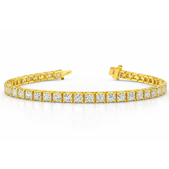 Brazalete de tenis de oro 10K con diamantes cultivados en laboratorio