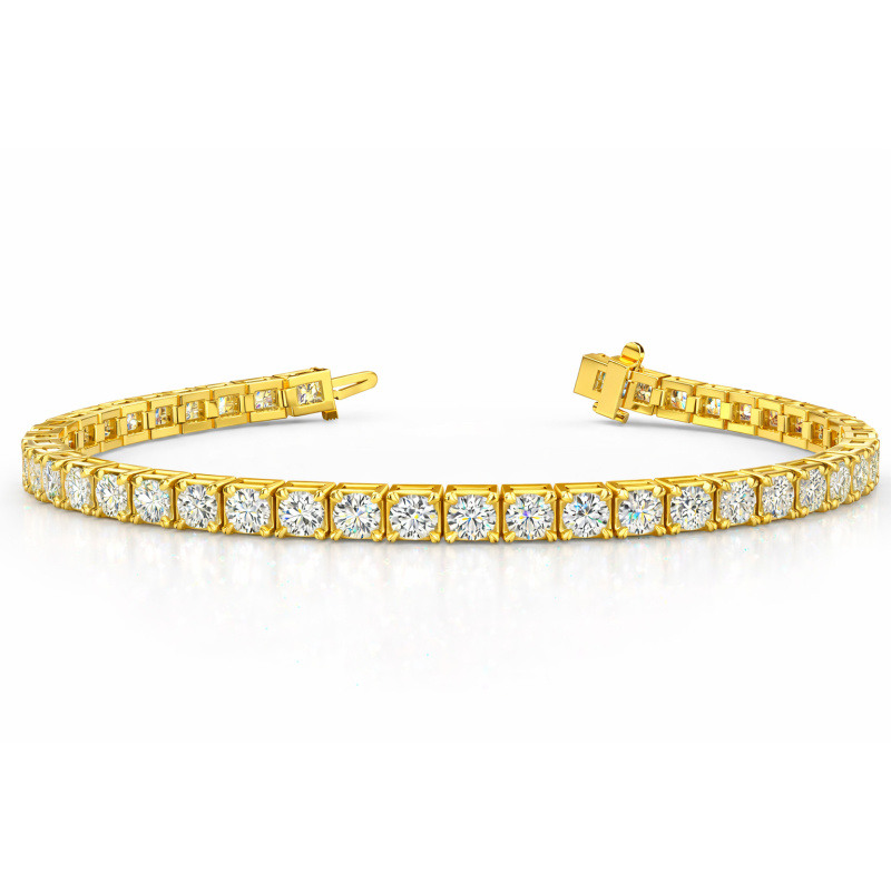 10K-Gold-Tennisarmband mit Labor-Diamanten-1