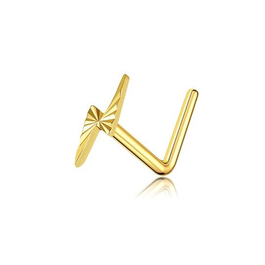 10K Gold Lightning Nose Ring