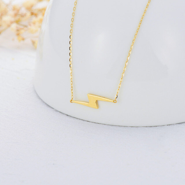 Collar Colgante Rayo Oro 14K-4