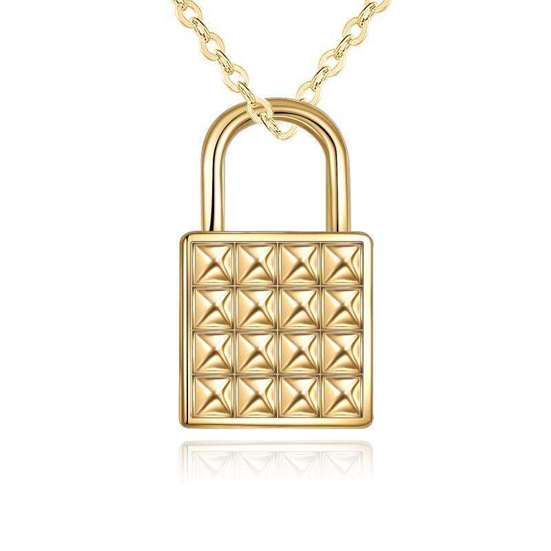 14K Gold Lock Penda… - image