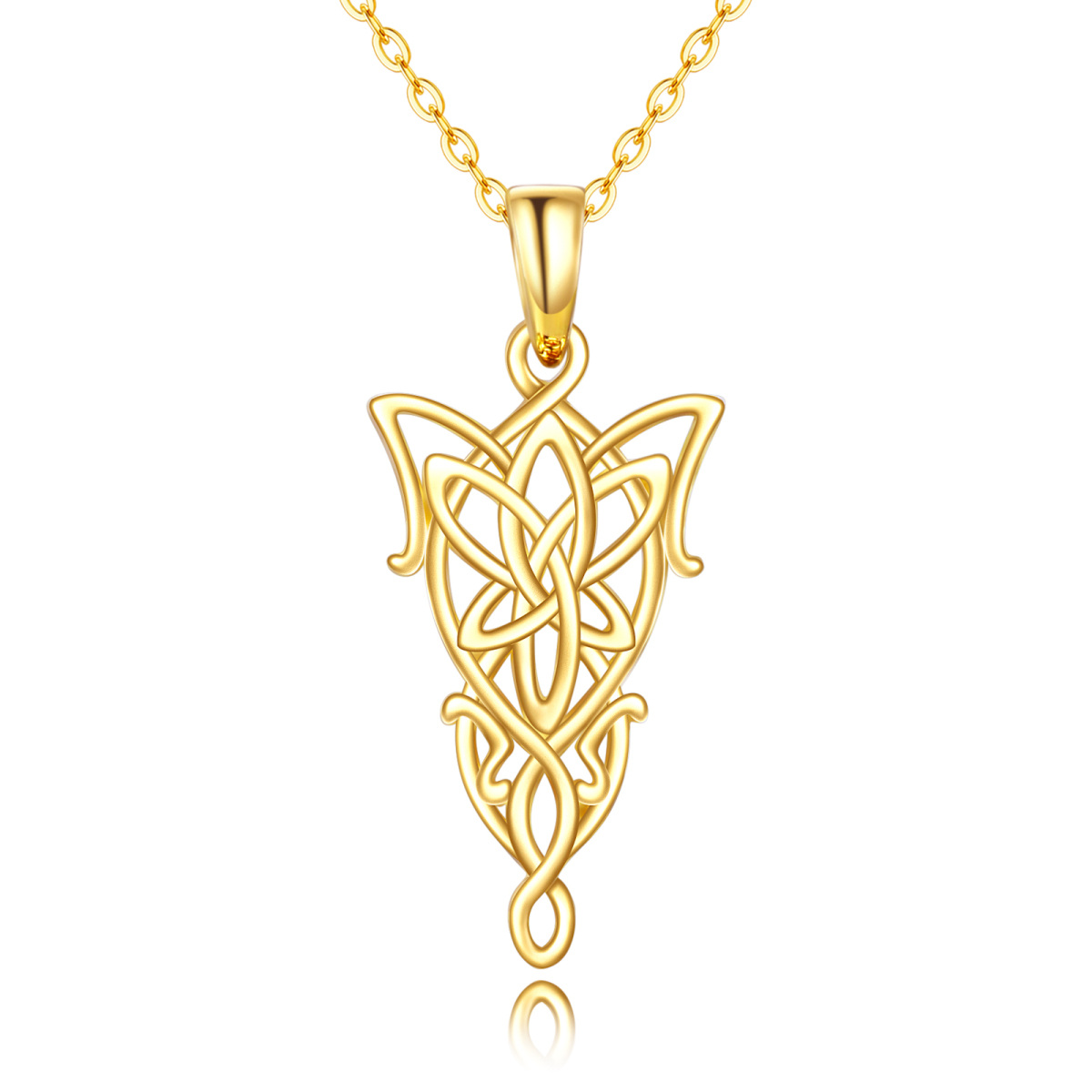 14K Gold Lord Ring Pendant Necklace-1