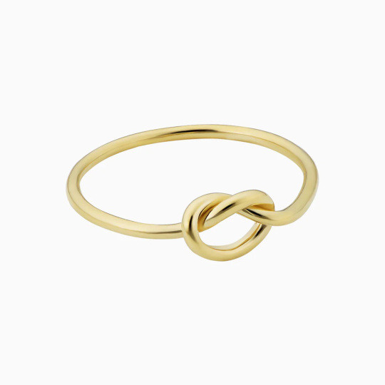 10K Gold Love Knot Stackable Ring