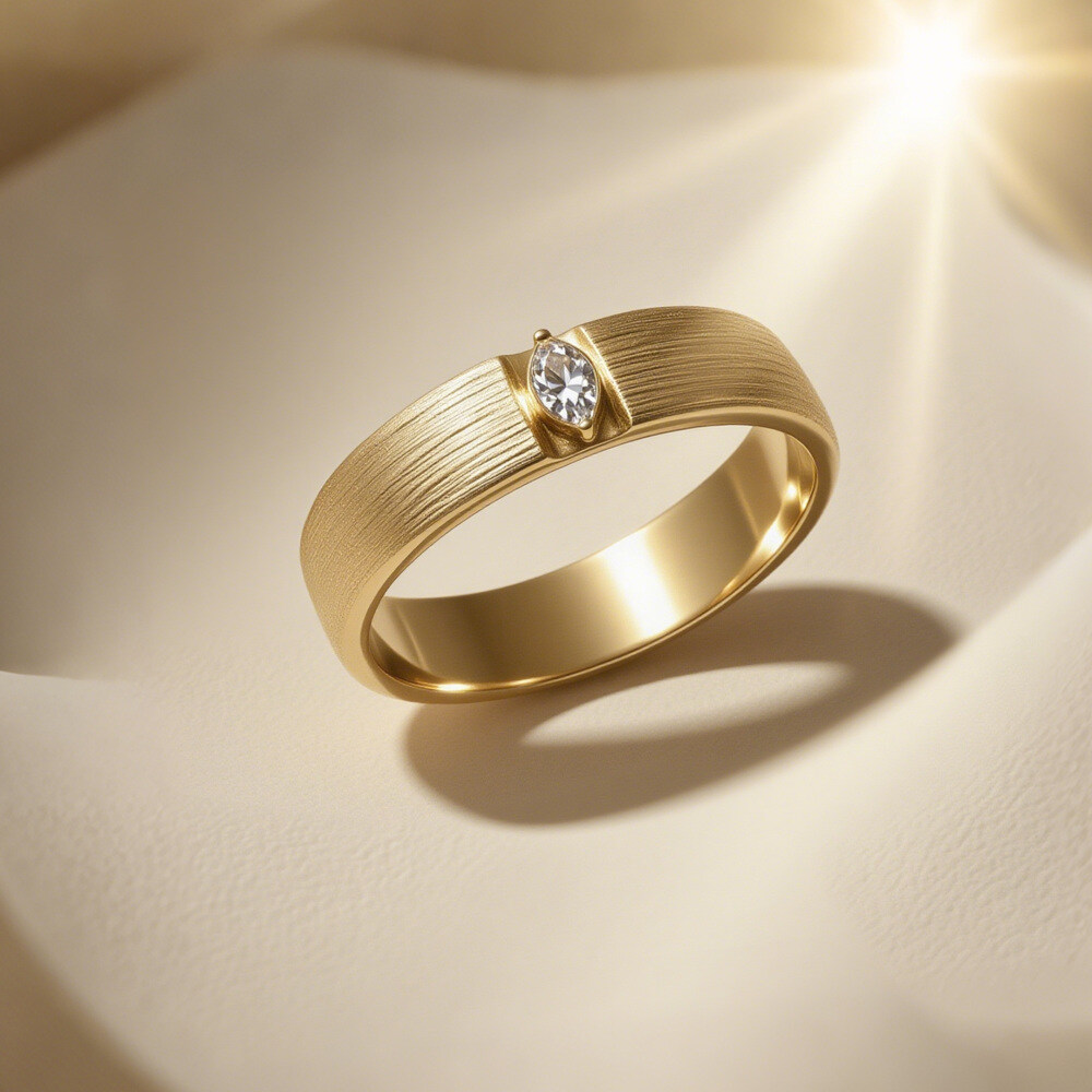 Anello di Fidanzamento Personalizzato con Diamanti di Laboratorio Taglio Marquise in Oro 14K-2