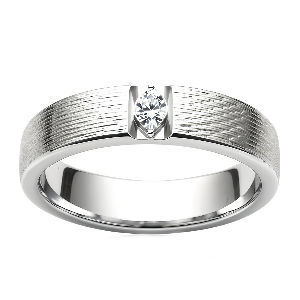 Anello di Fidanzamento Personalizzato con Diamanti di Laboratorio Taglio Marquise in Oro 14K-5