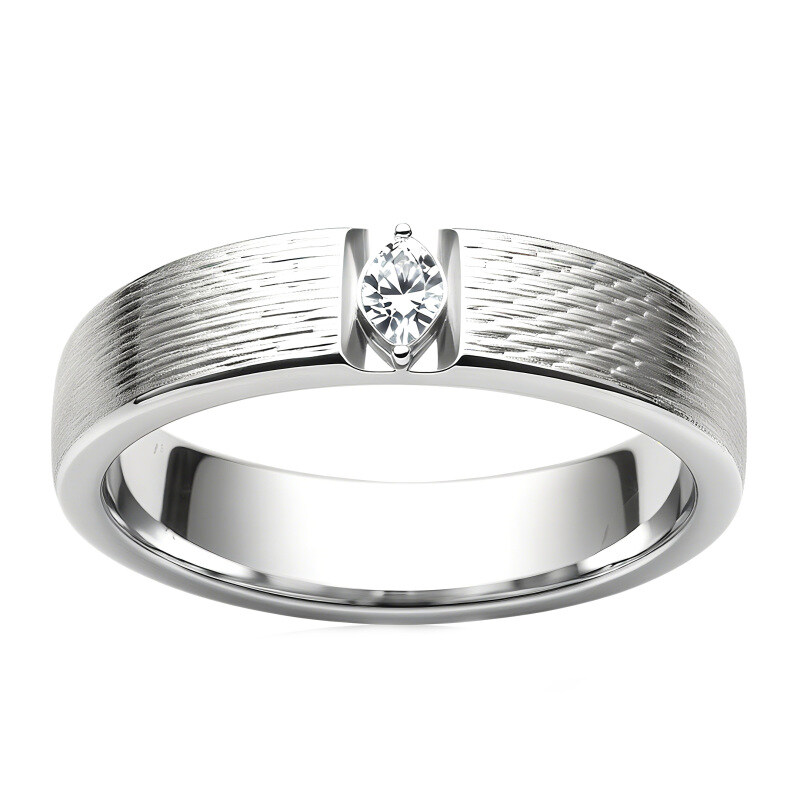 14K Gold Marquise Cut Lab Diamonds Custom Engagement Ring-5