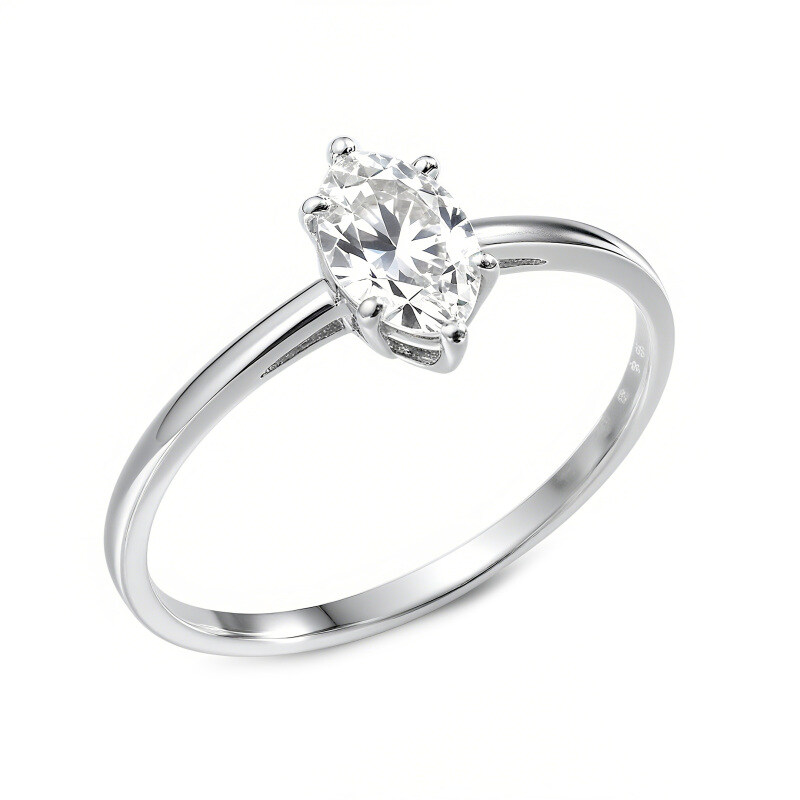 14K Gold Marquise Cut Moissanite Engagement Ring-3