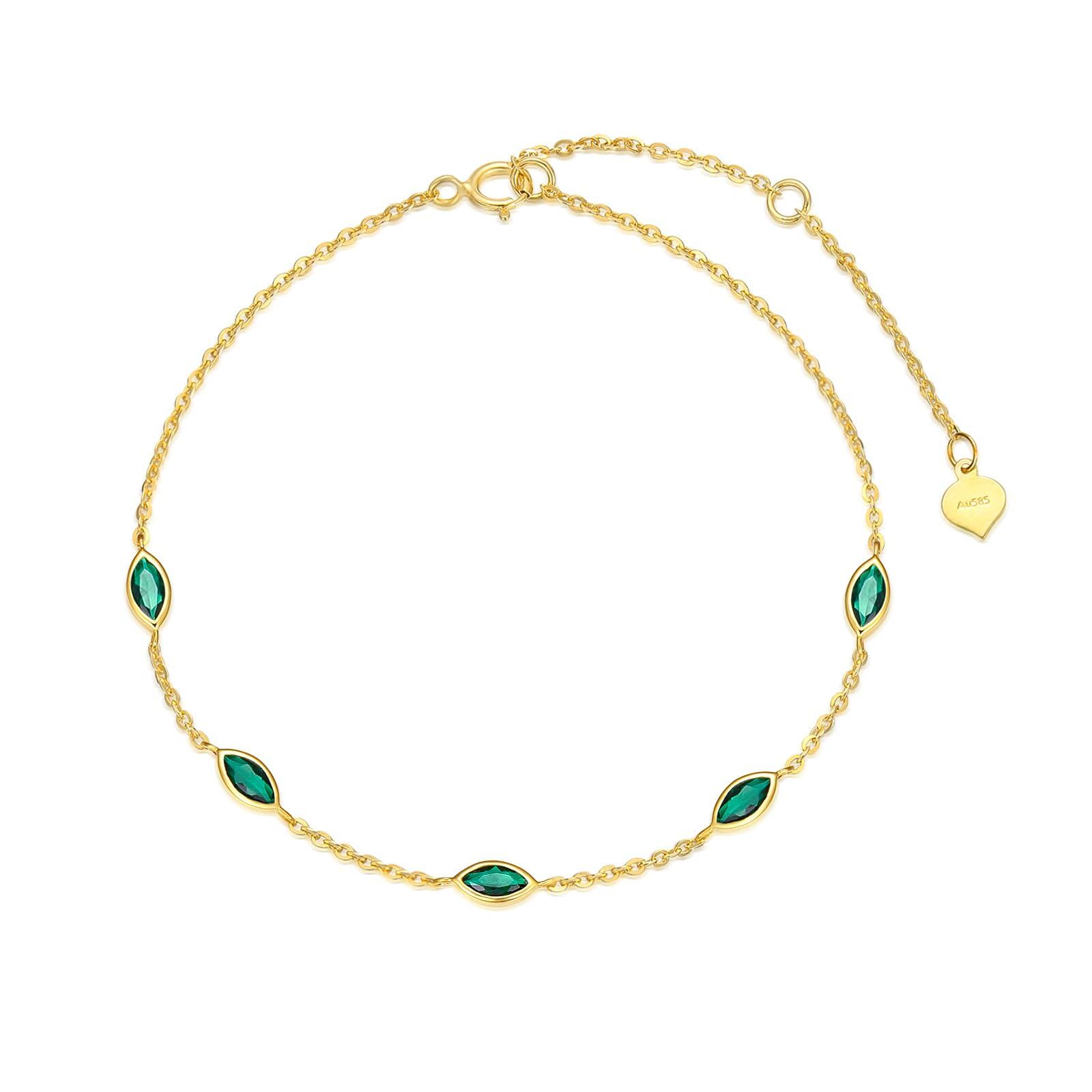 14K Gold Marquise S… - image